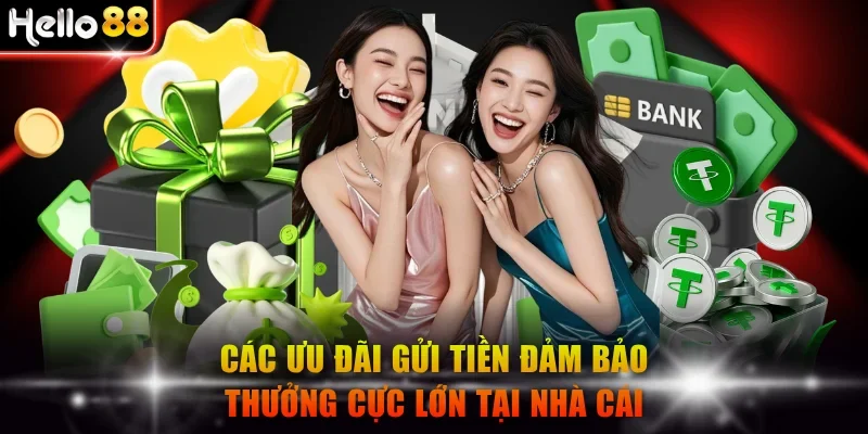Các ưu đãi gửi tiền đảm bảo thưởng cực lớn tại nhà cái